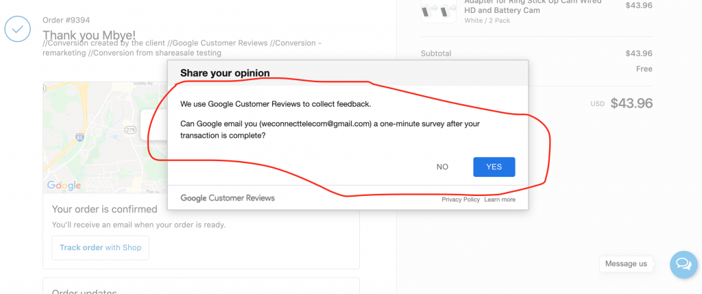 Google-Kundenrezension