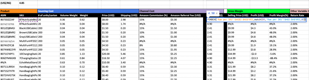 index and match function