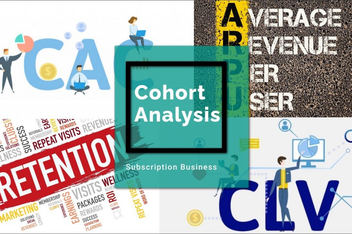 Subscription Business Model Cohort Analysis for Retention Rate, ARPU, CAC, CLV