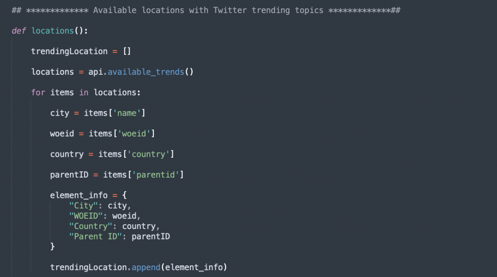trending topic bot
