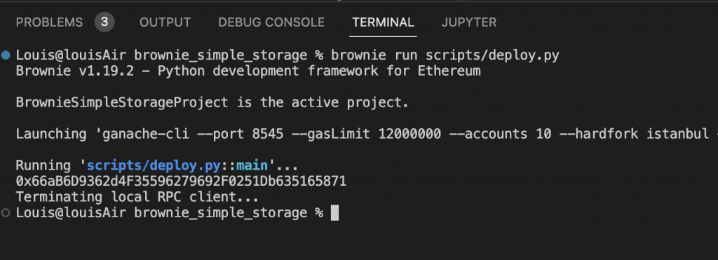 Brownie web3